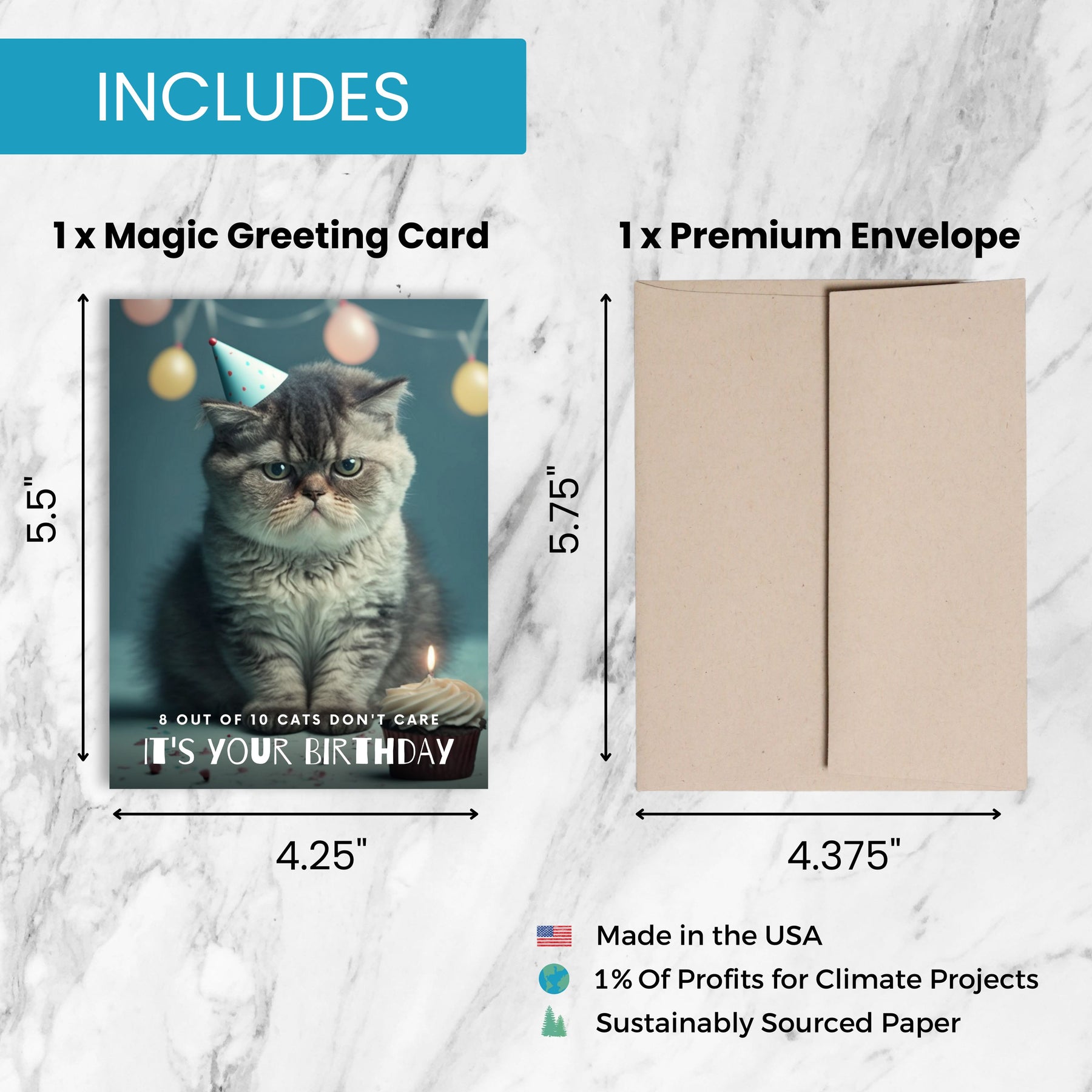 Cats Don't Care It's Your Birthday | Magic Birthday Card