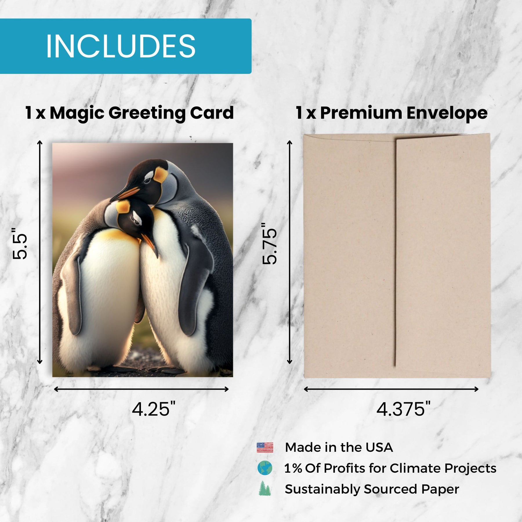 Penguin Love | AR Video Anniversary Card