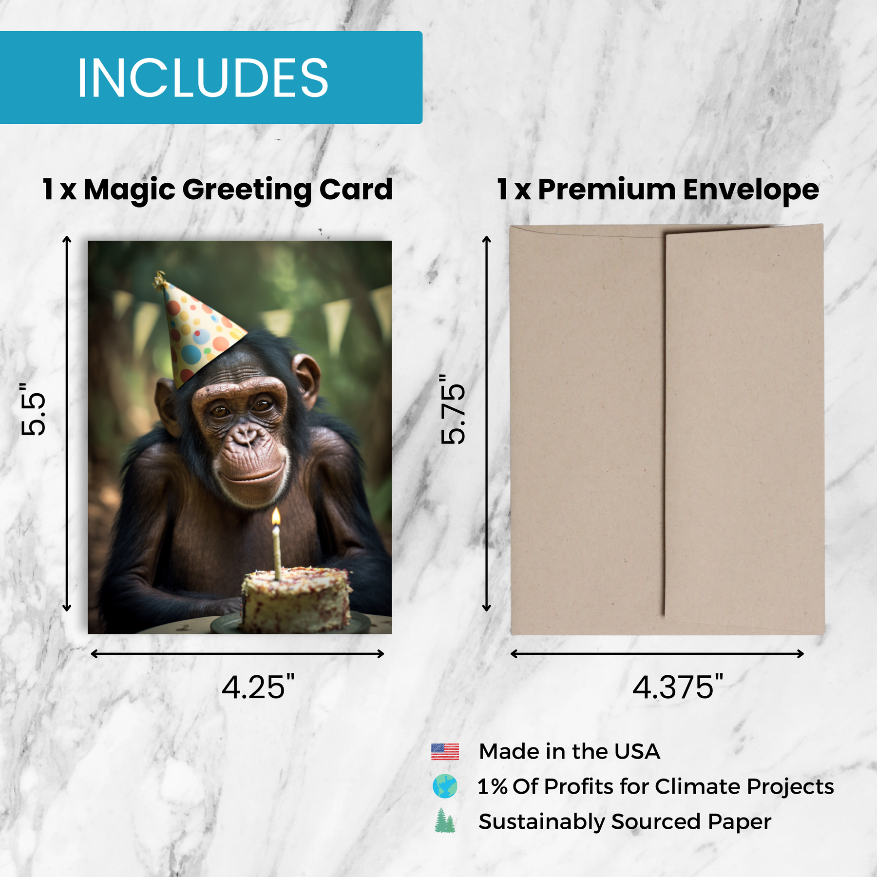 Birthday Monkeys | Magic Birthday Card