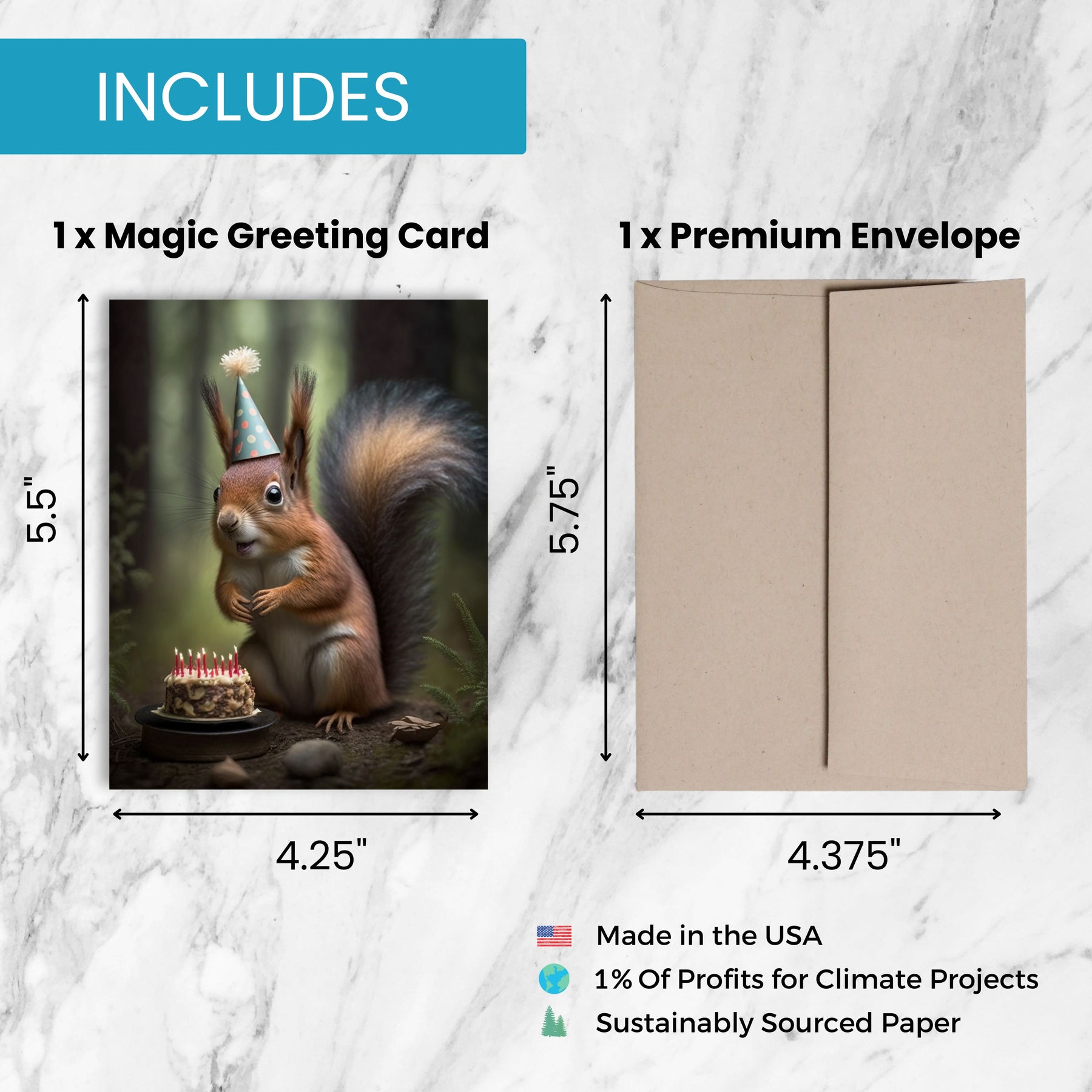 Red Squirrel Birthday | Magic Birthday Card