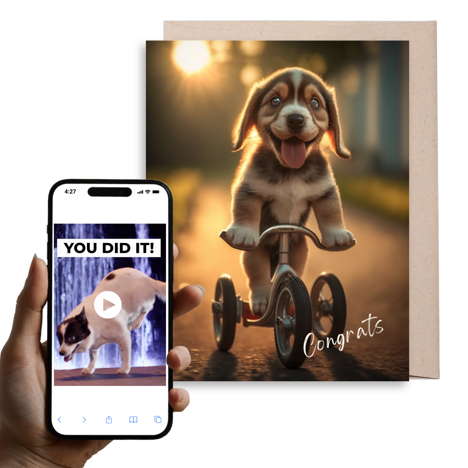 Dog Tricks | Magic Congratulations Card