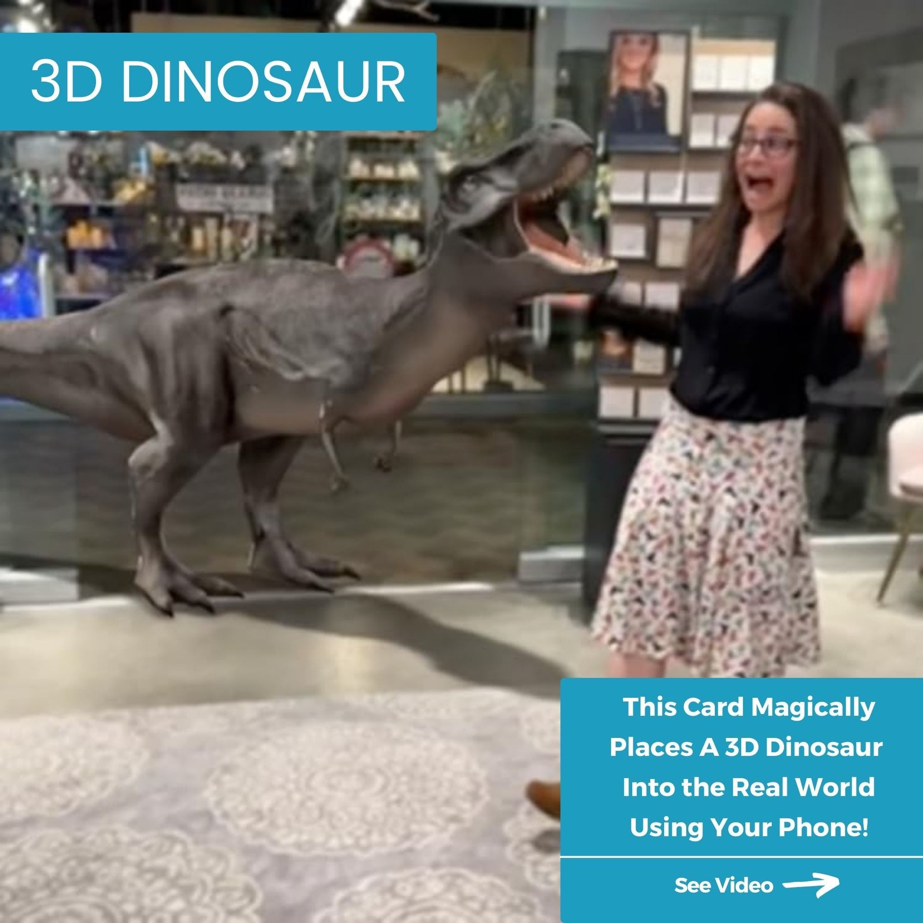 3D Dino | 3D AR Dinosaur Birthday Card