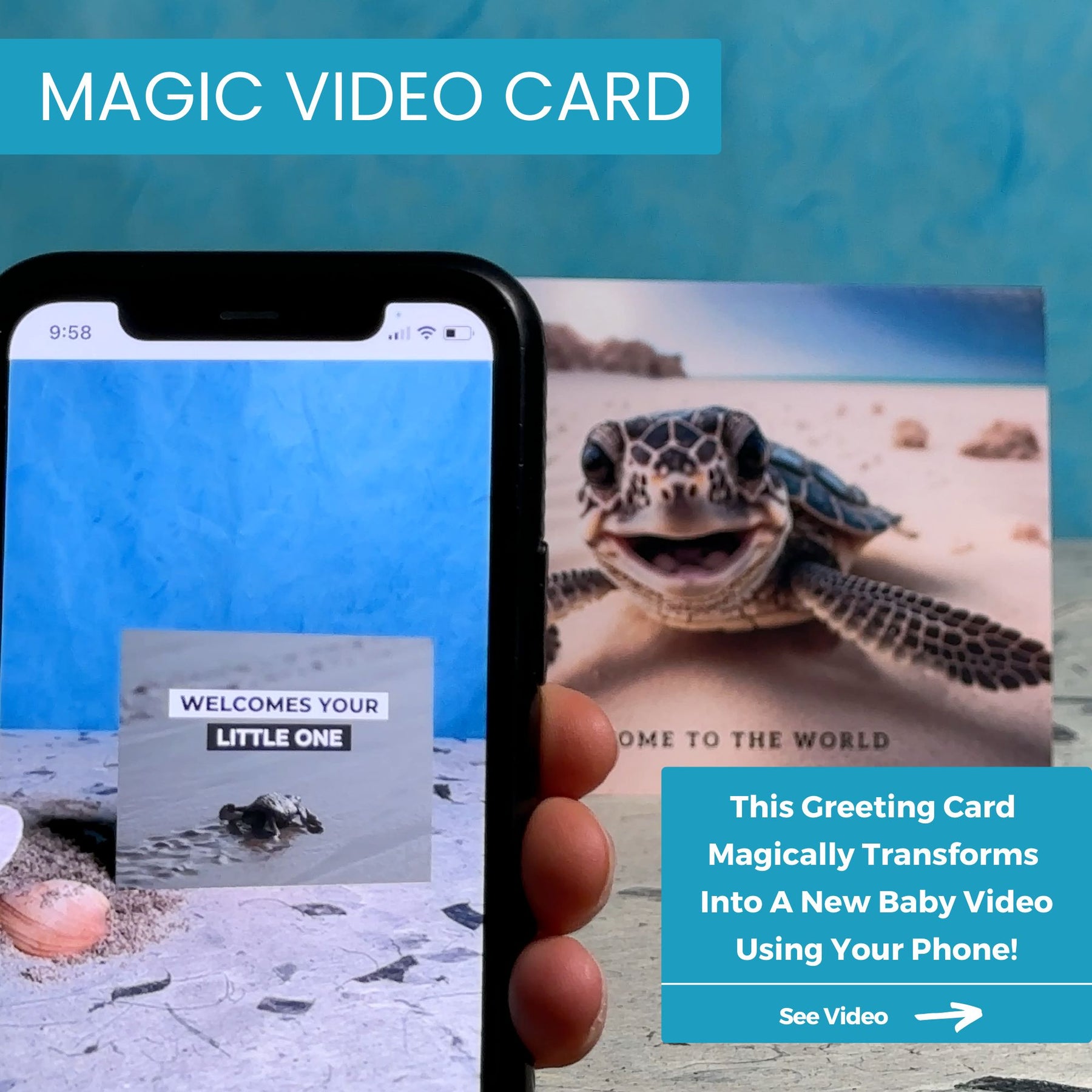 Baby Turtle | Magic New Baby Card