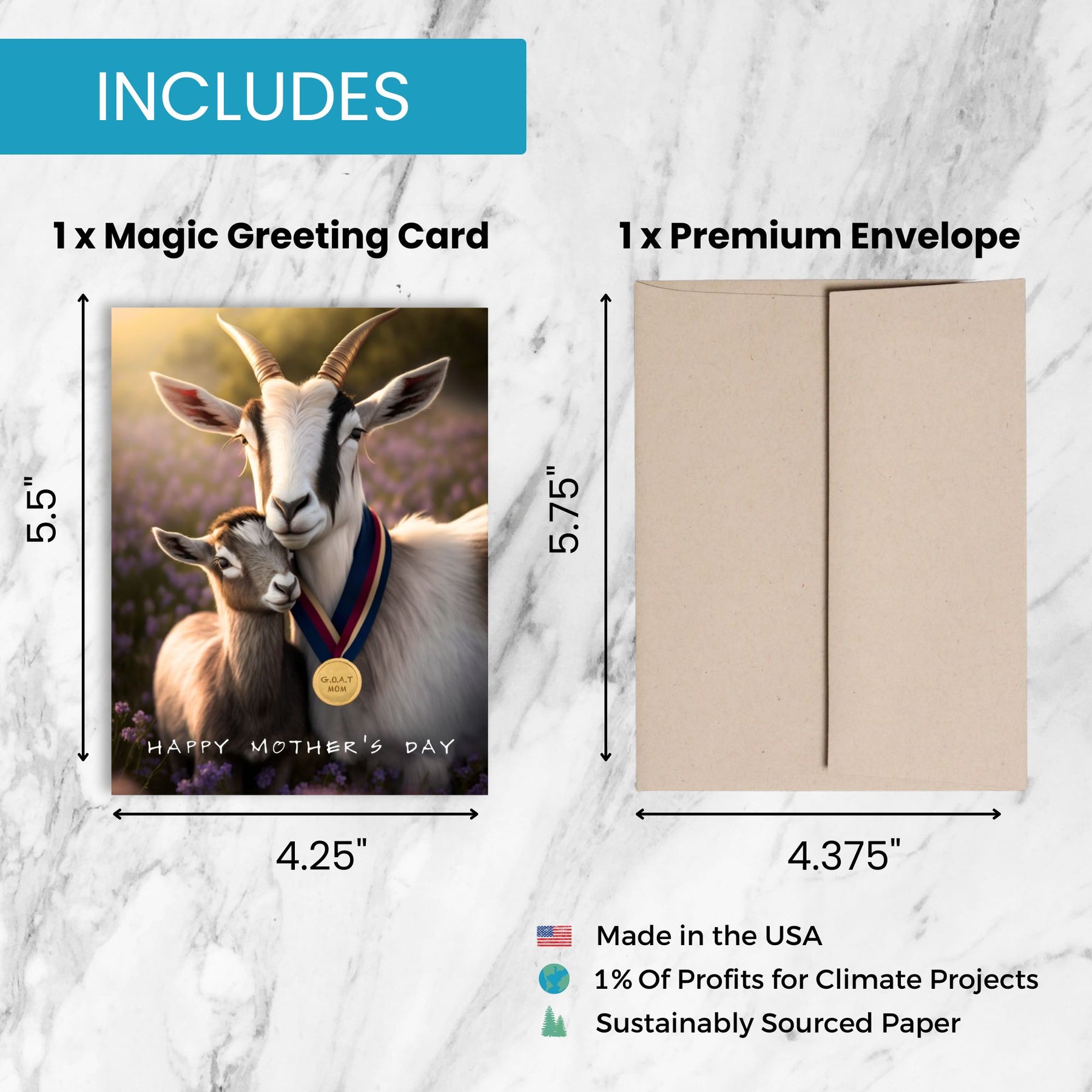 Mom You're The GOAT | Magic Mother's Day Card