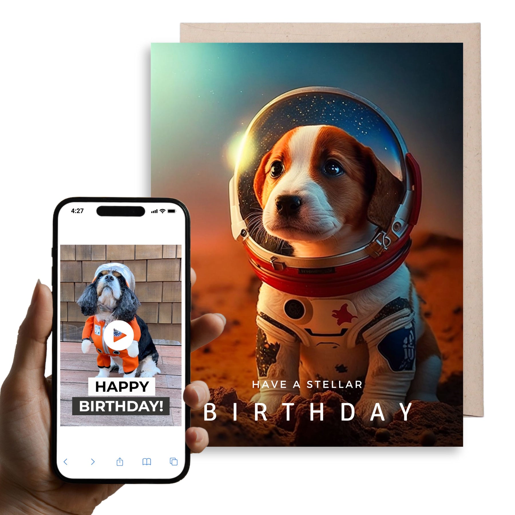 Space Dog | AR Video Greeting Card