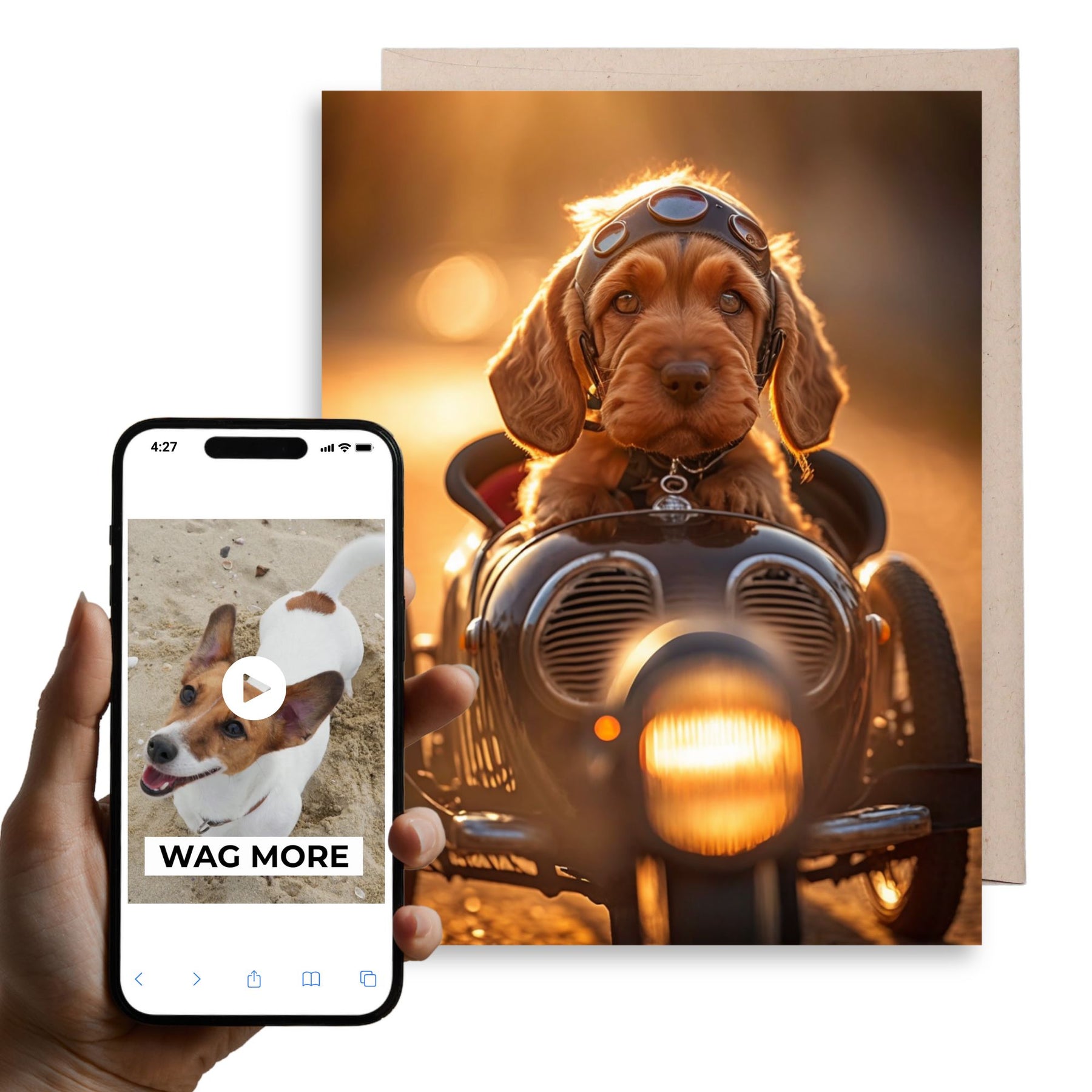 Sidecar Dog | AR Video Inspirational Greeting Card