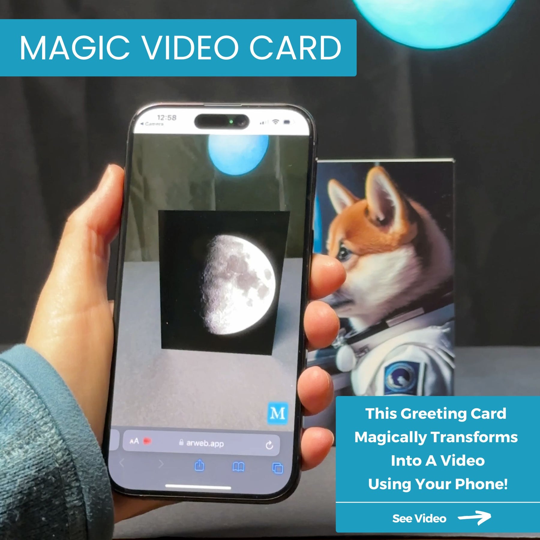 To The Moon | AR Video Greeting Card