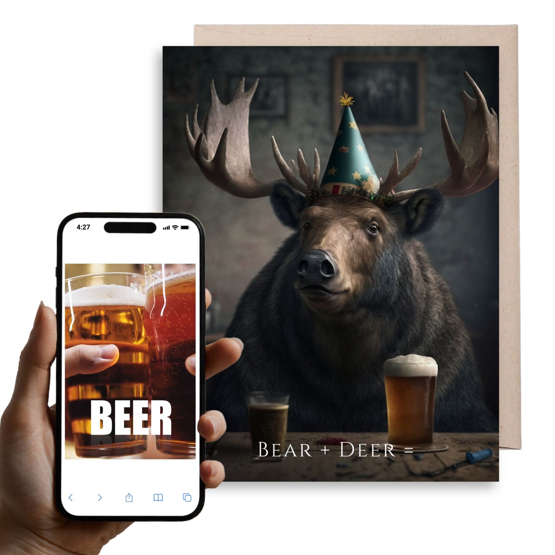 Bear Deer Beer | Magic Birthday Card