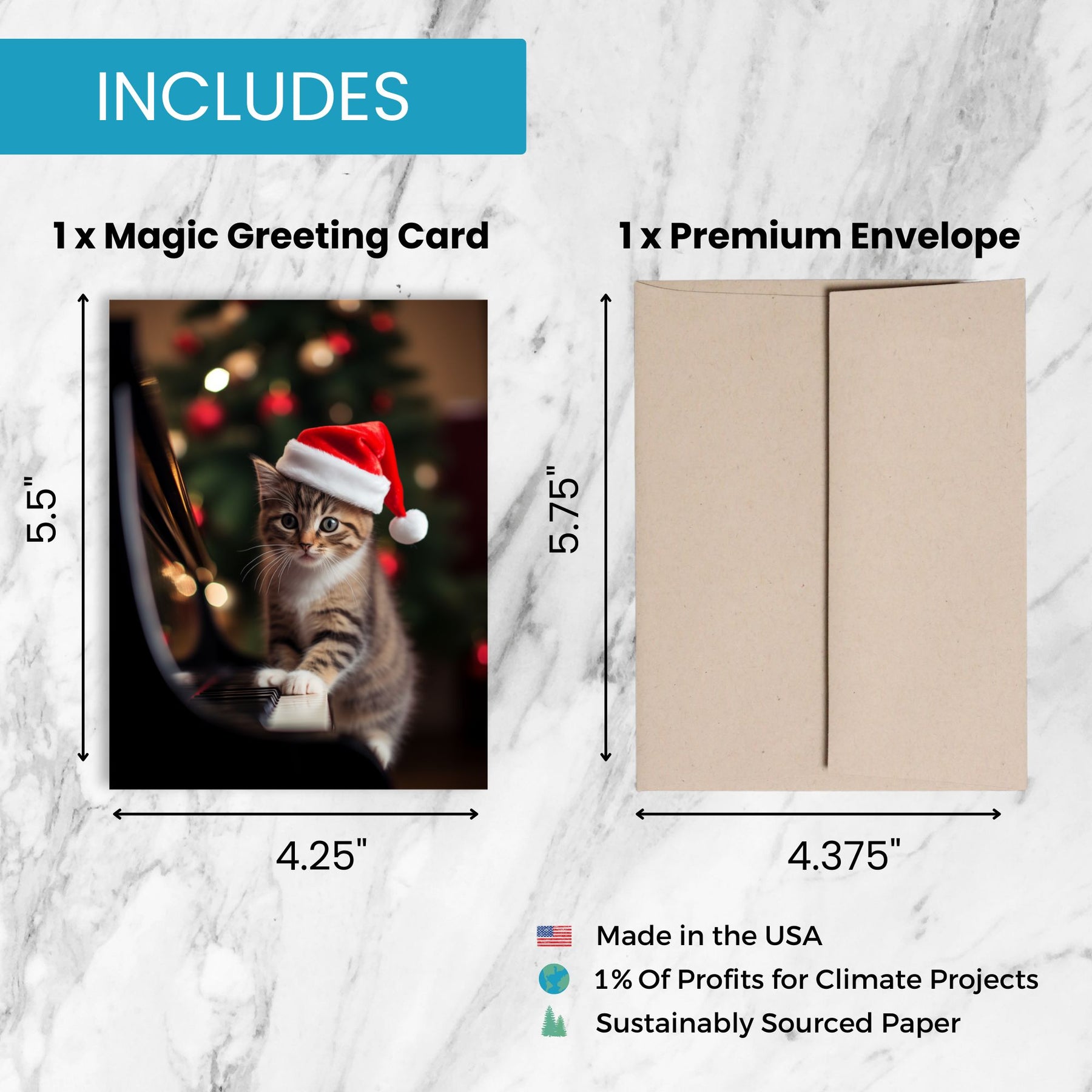 Xmas Piano Cat | AR Video Christmas Card