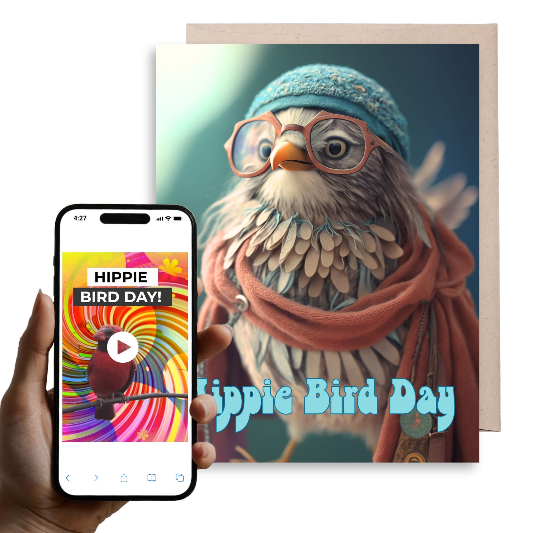 Hippie Bird Day | Magic Birthday Card