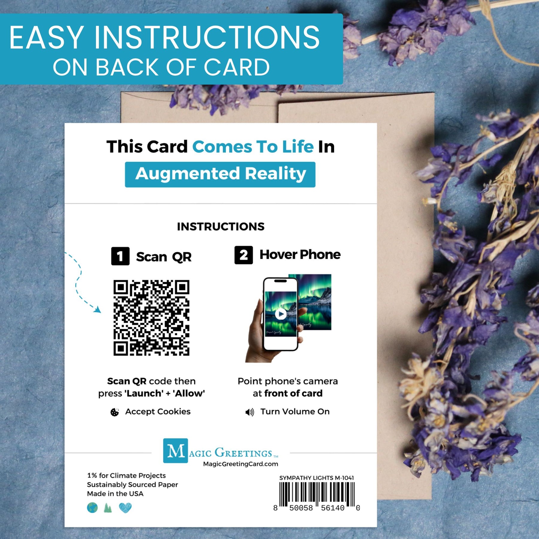 Sympathy Northern Lights | AR Video Sympathy Card