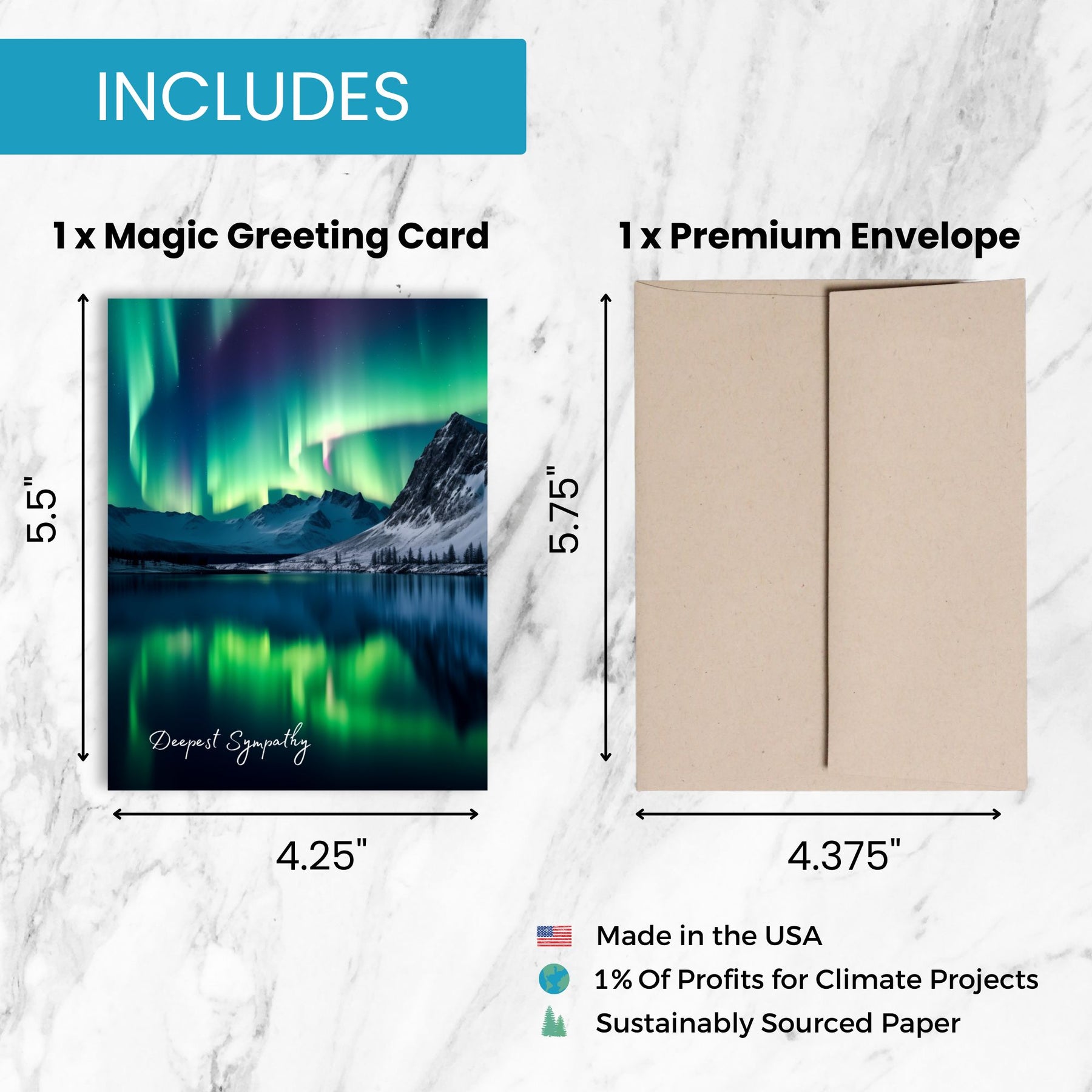 Sympathy Northern Lights | AR Video Sympathy Card