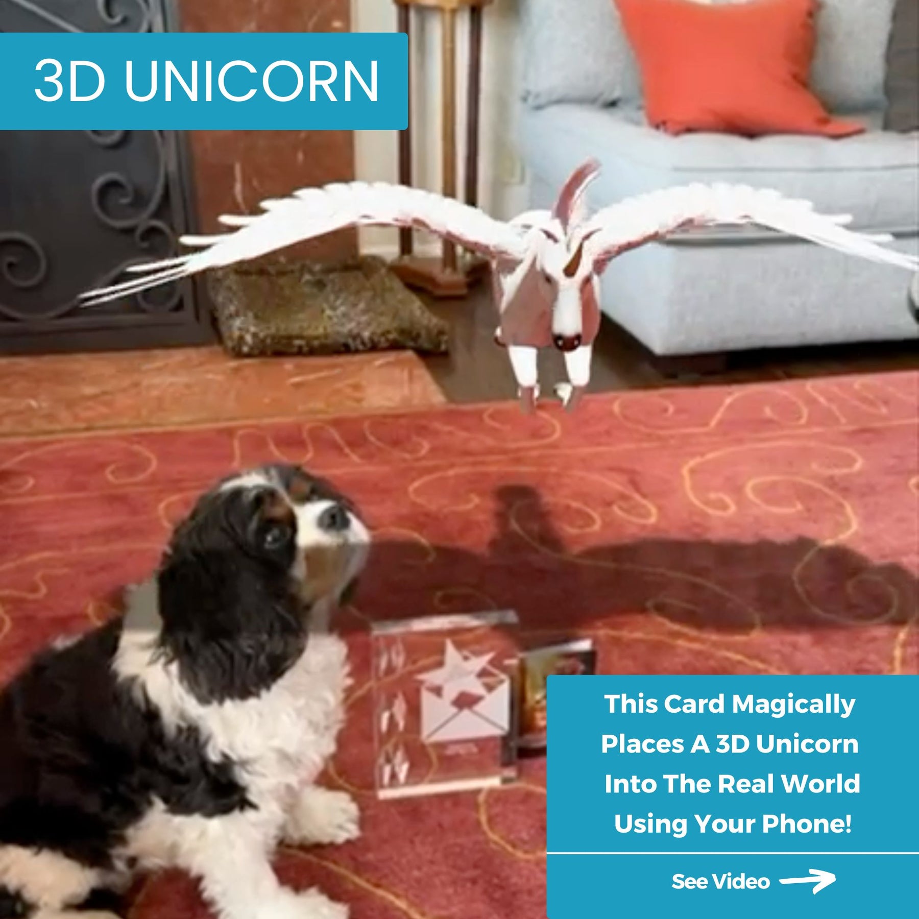 3D Magic Unicorn | 3D AR Unicorn Birthday Card