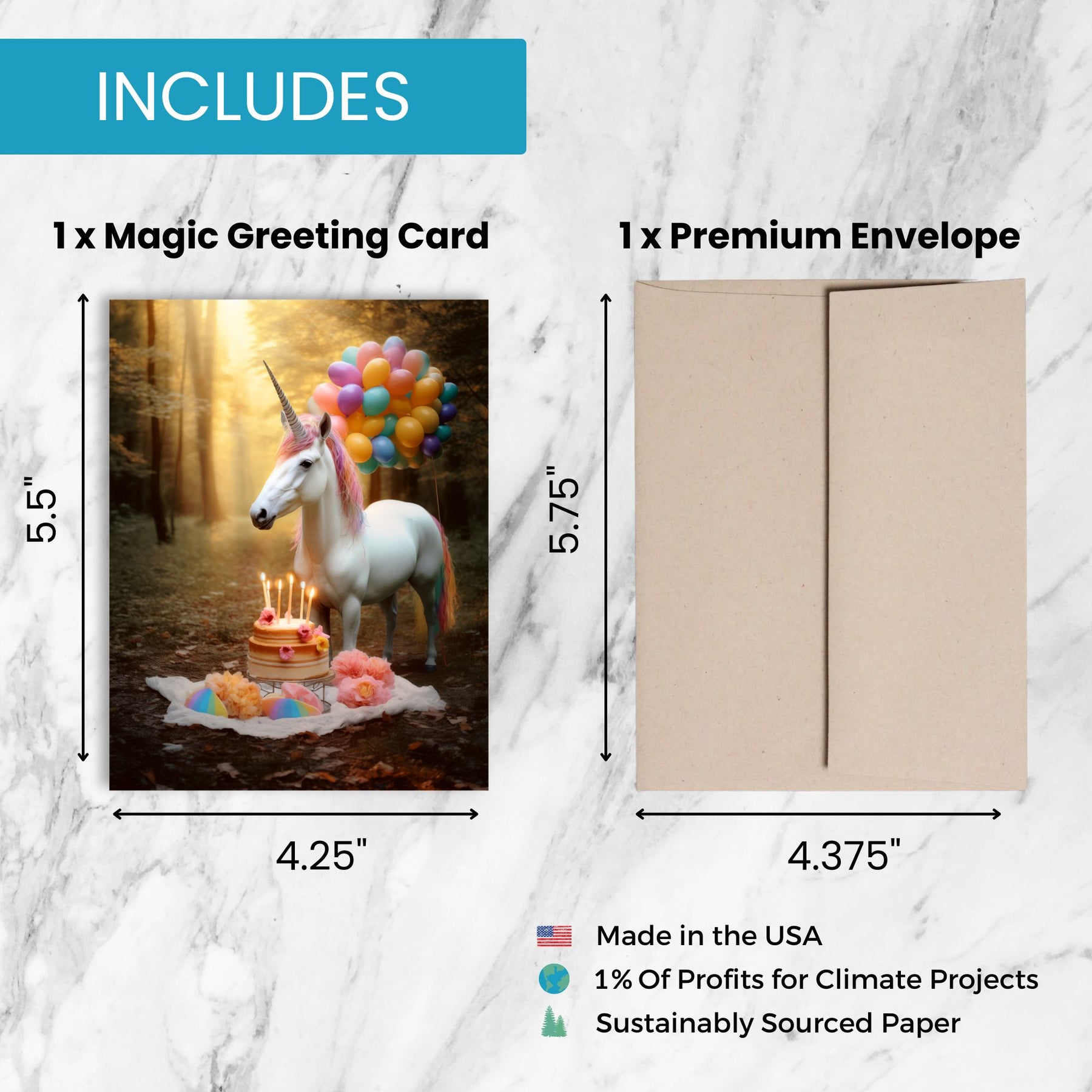 3D Magic Unicorn | 3D AR Unicorn Birthday Card