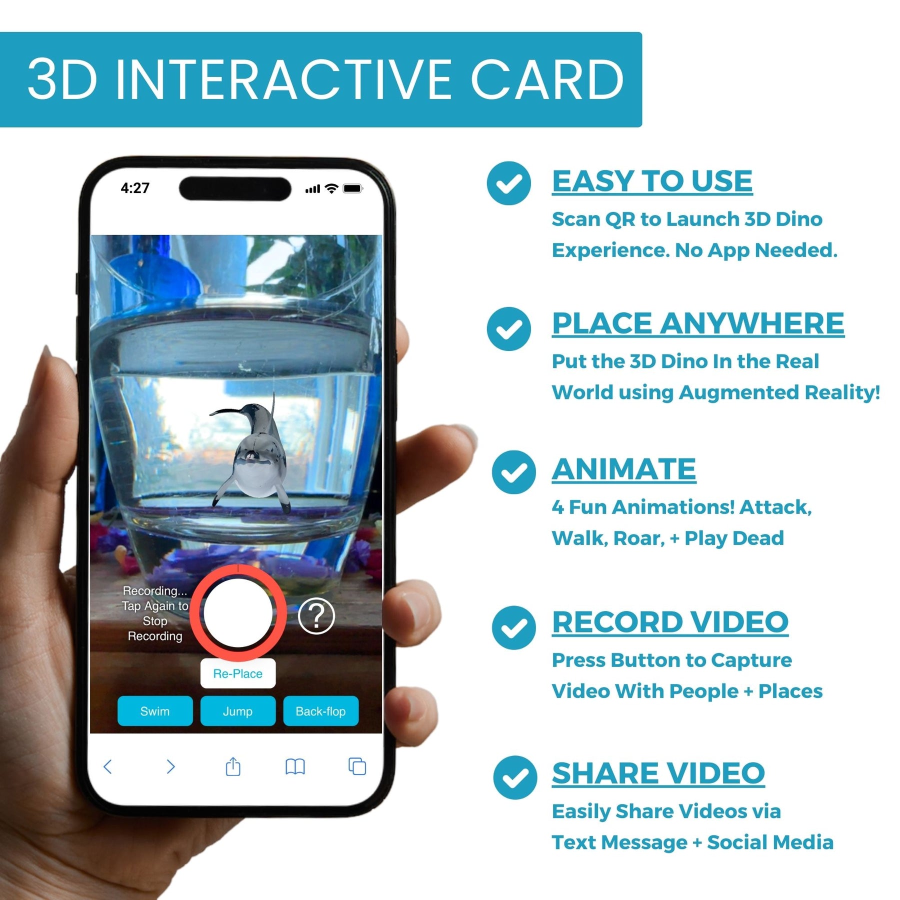 3D Dolphin | Magic 3D Birthday Card