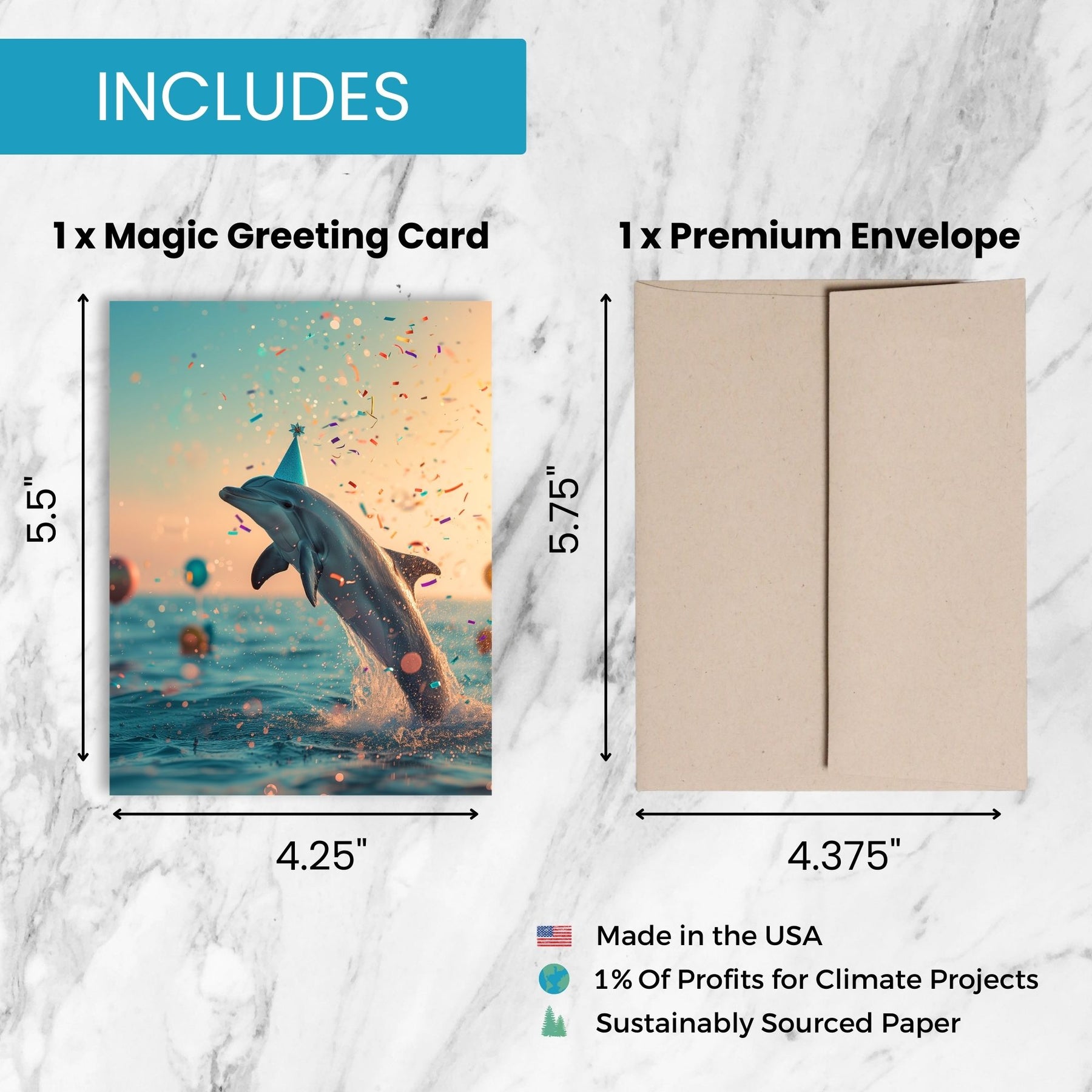 3D Dolphin | Magic 3D Birthday Card