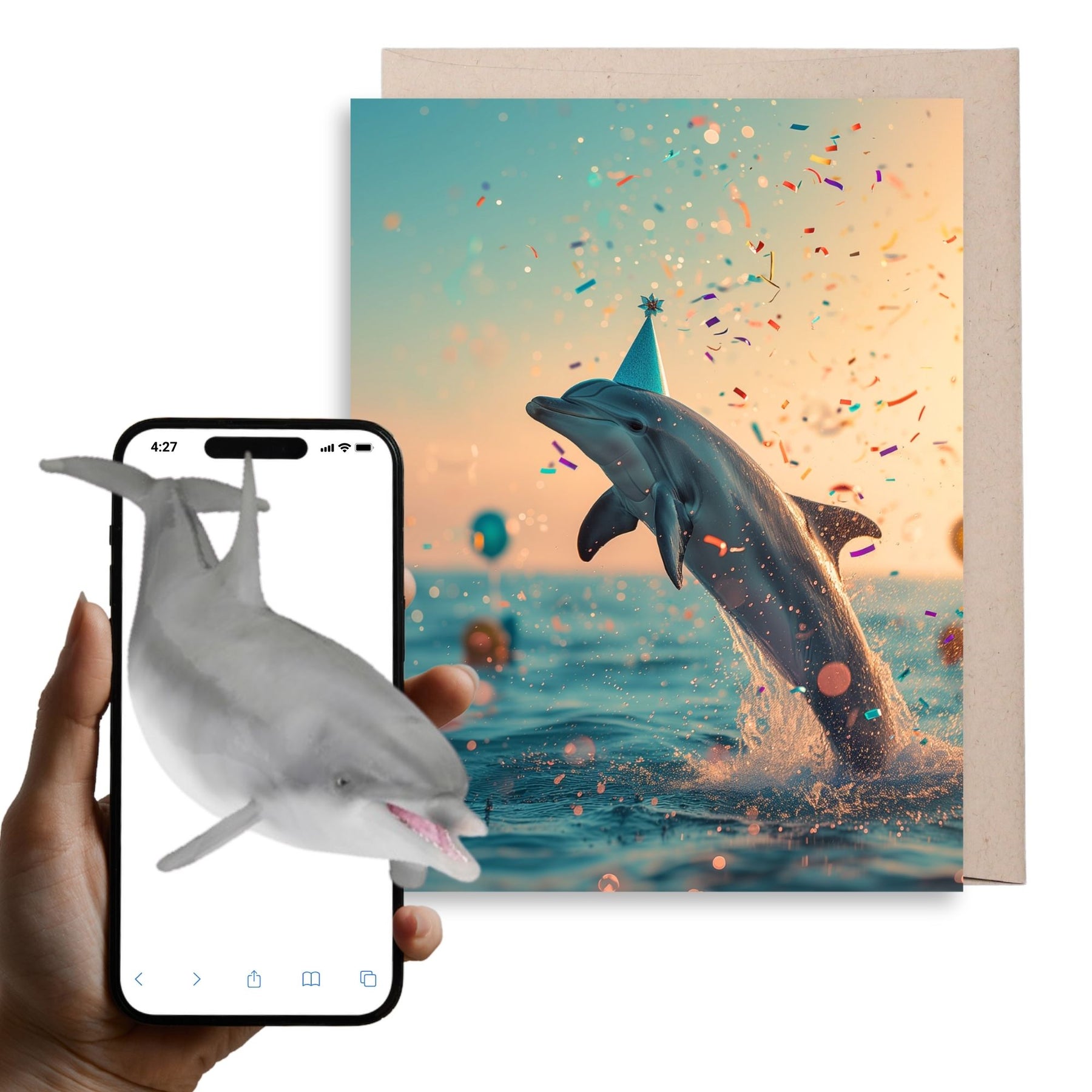 3D Dolphin | Magic 3D Birthday Card