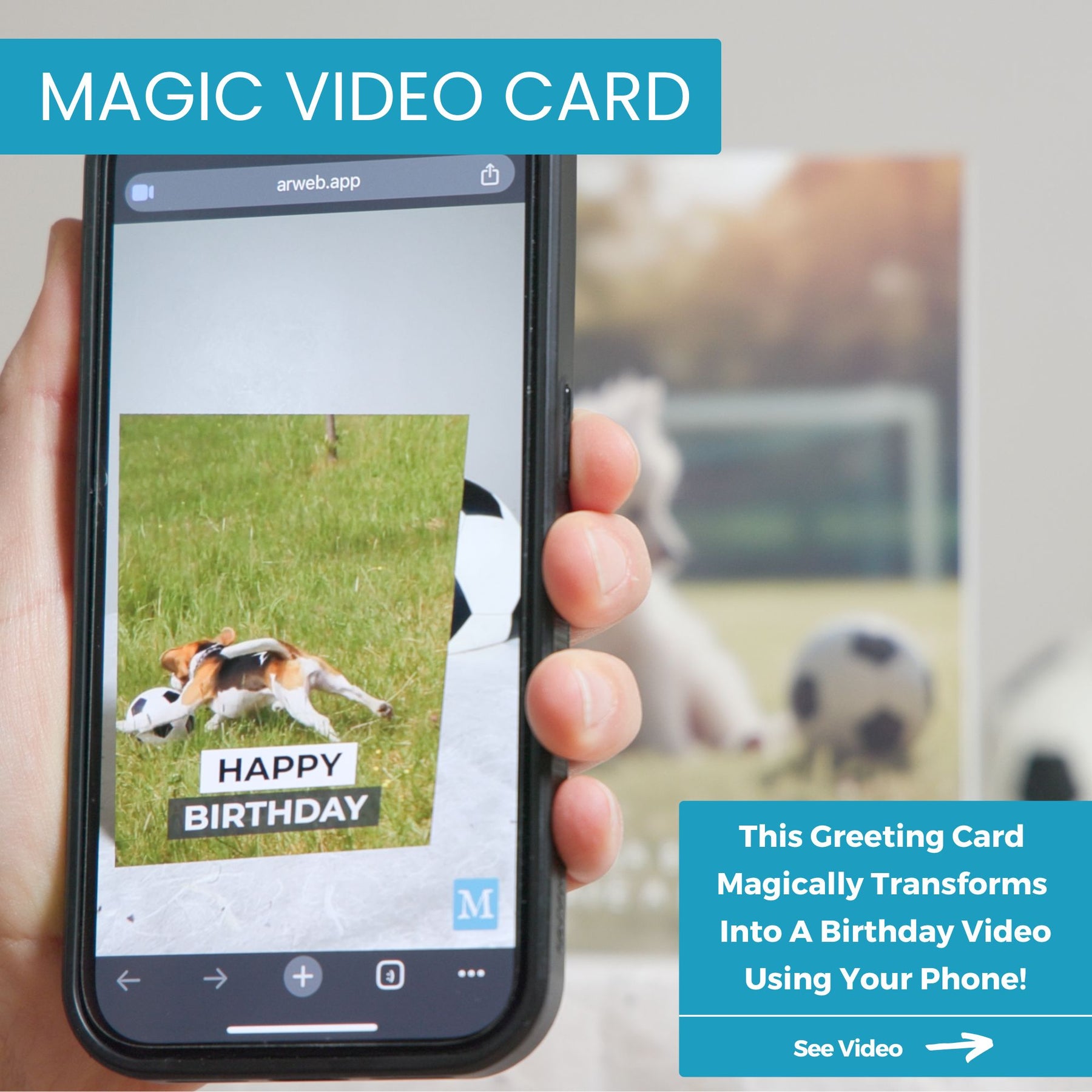 Soccer Puppy | Magic Birthday Card