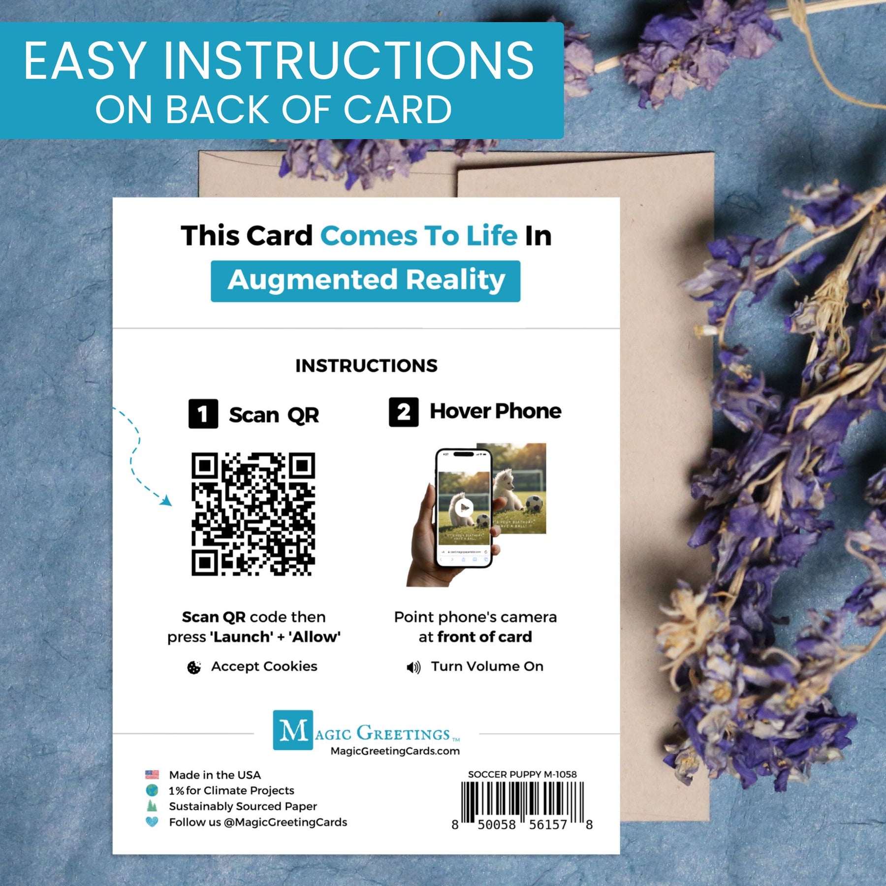 Soccer Puppy | Magic Birthday Card