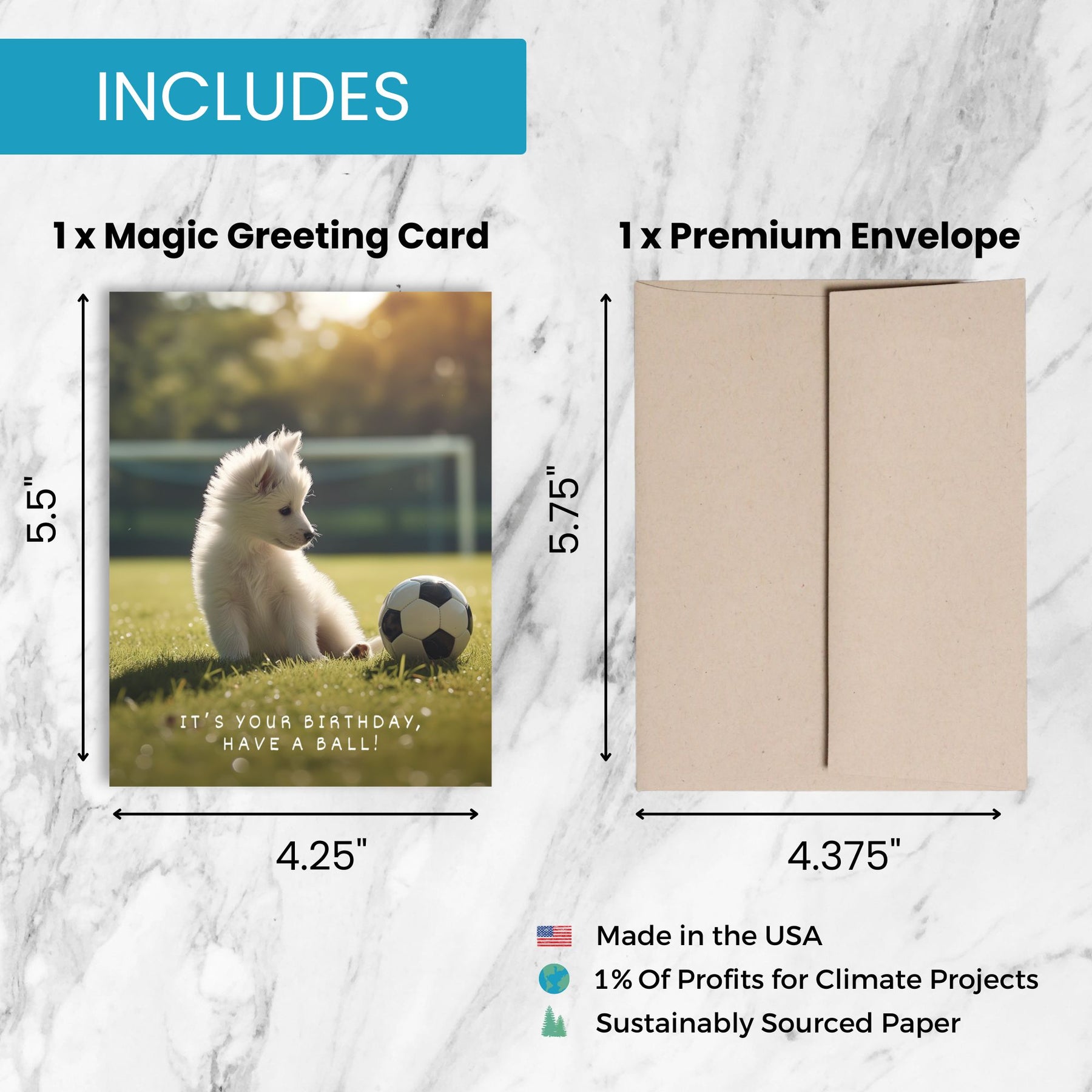 Soccer Puppy | Magic Birthday Card