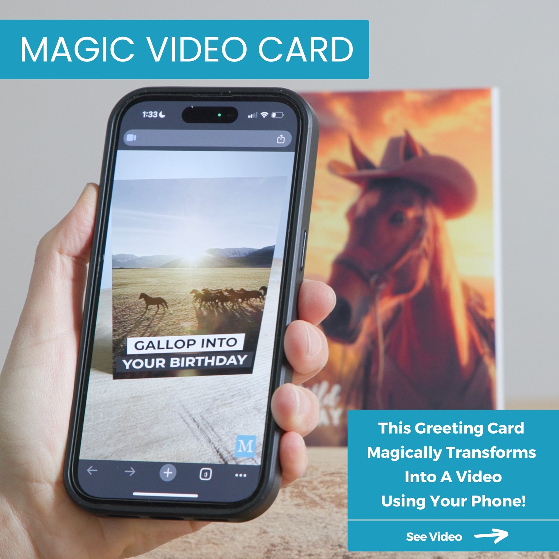 Wild Horses | Magic Birthday Card