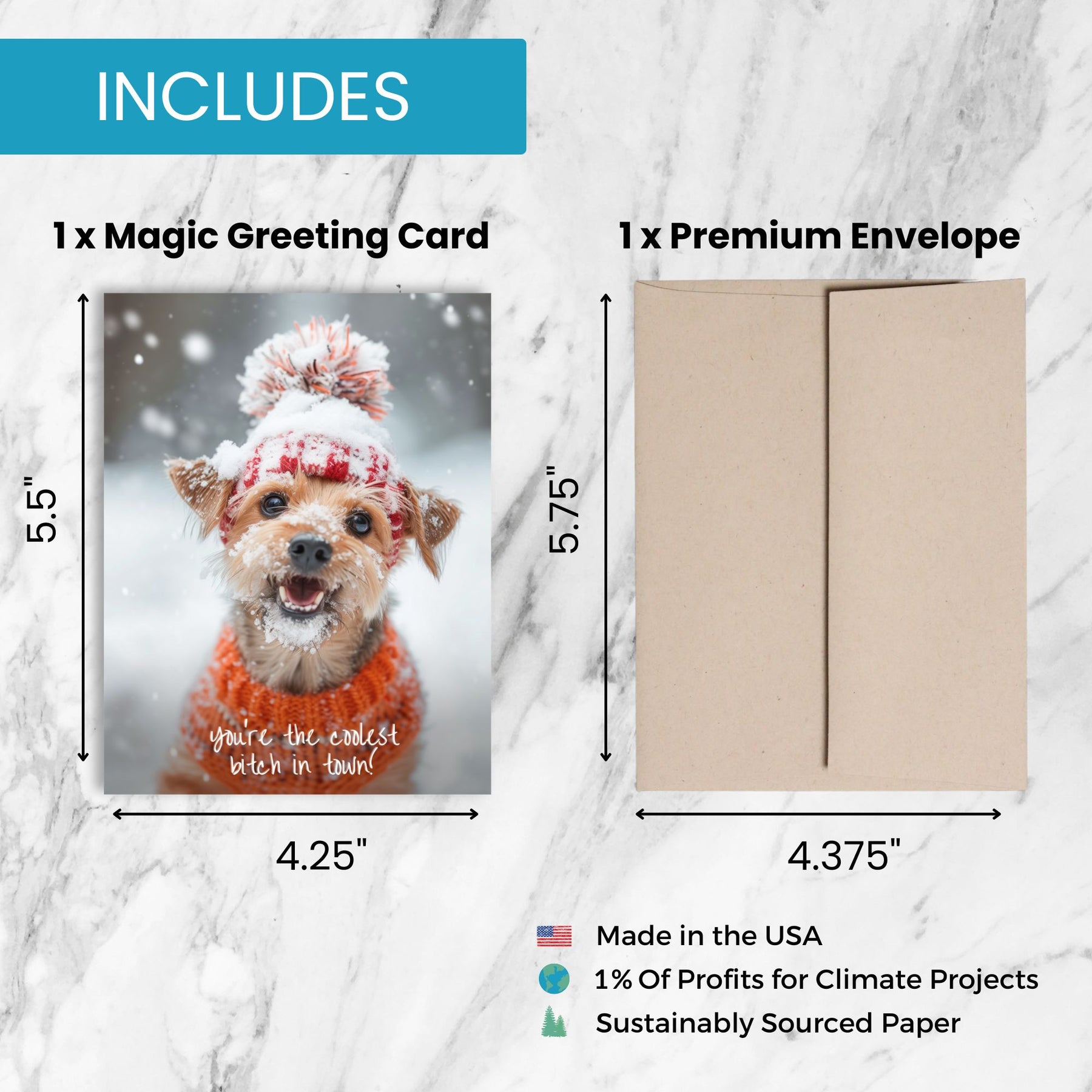 Coolest B*tch Dog | Magic Birthday Card