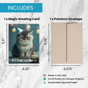 Cats Don't Care It's Your Birthday | Magic Birthday Card