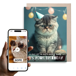 Cats Don't Care It's Your Birthday | Magic Birthday Card