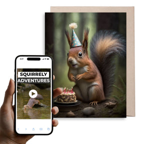 Red Squirrel Birthday | Magic Birthday Card