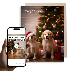 Xmas Puppies | AR Video Christmas Card
