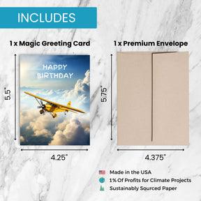 Magic Plane | Magic Birthday Card