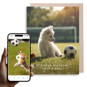 Soccer Puppy | Magic Birthday Card