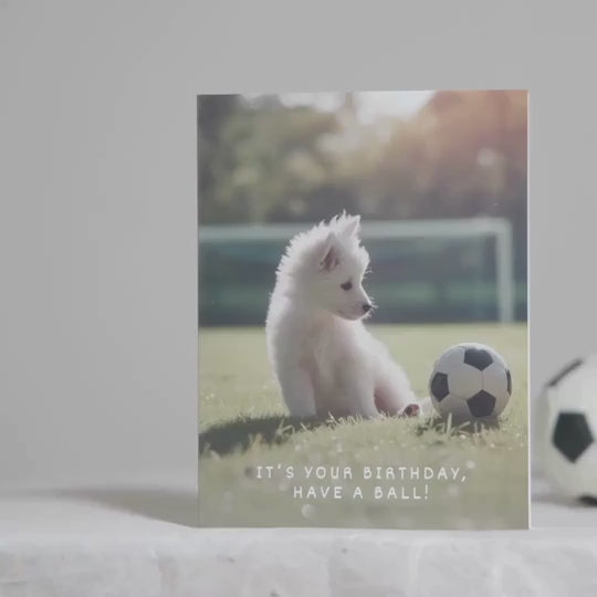 Soccer Puppy | Magic Birthday Card