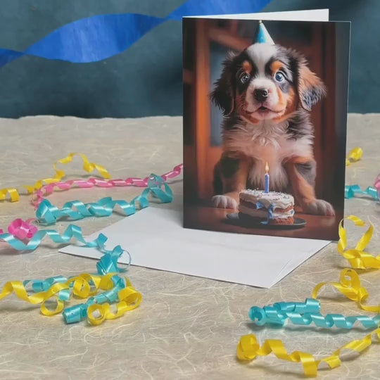 Cute Puppies | Magic Birthday Card