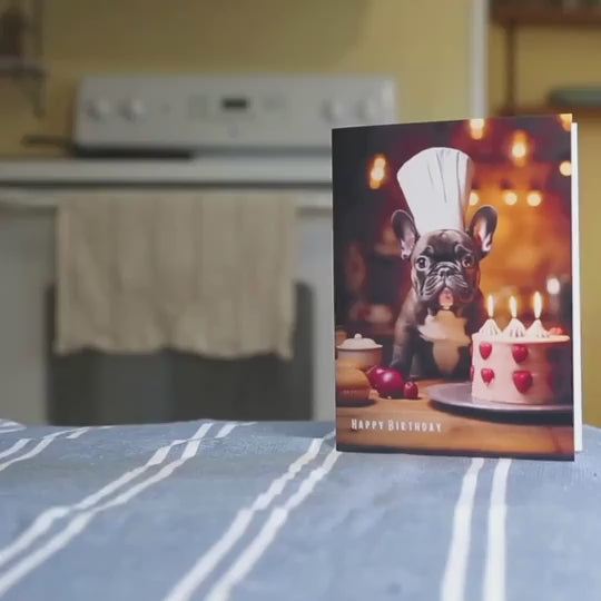 French Chef Dog | Magic Birthday Card