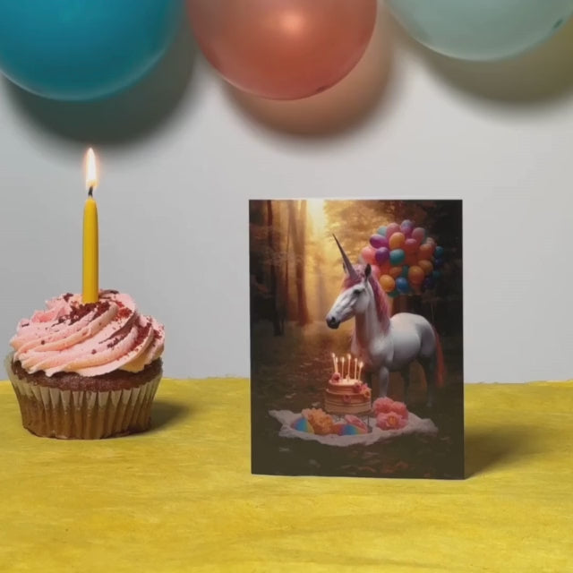 3D Magic Unicorn | 3D AR Unicorn Birthday Card