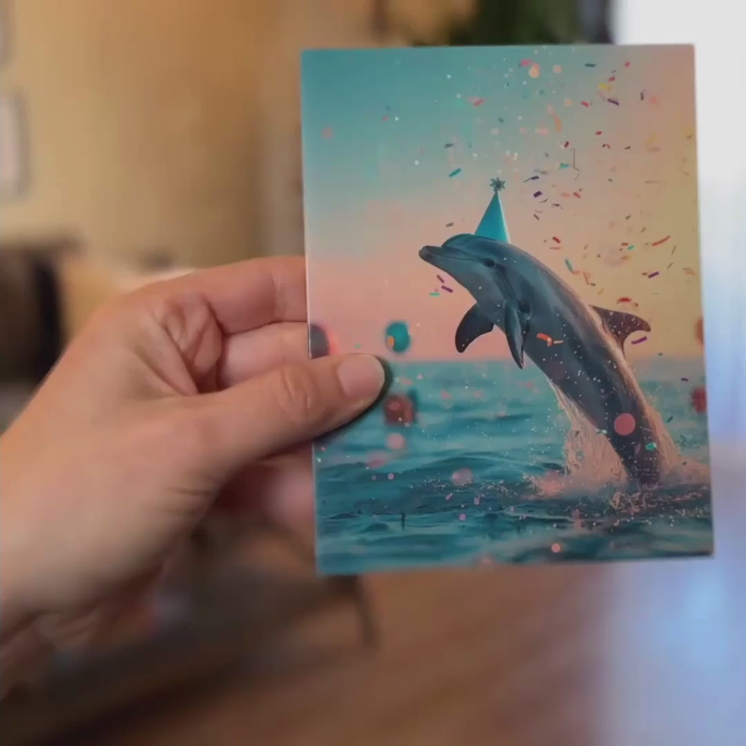3D Dolphin | Magic 3D Birthday Card